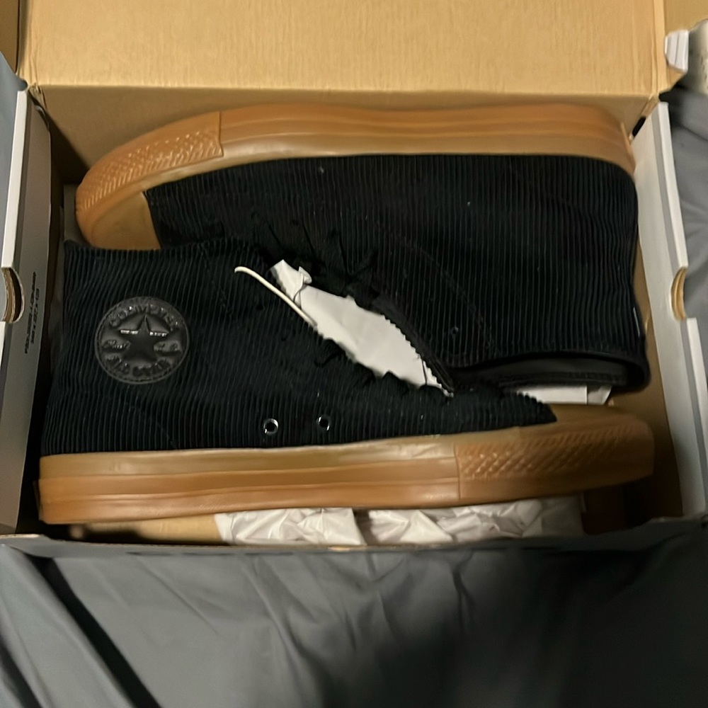NIB Converse CONS size 12 black corduroy